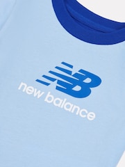 New Balance Blue Kids Jersey Ringer T-Shirt & Shorts Set - Image 4 of 5
