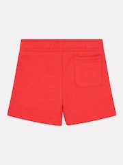 New Balance Red Kids Brush Back Stacked Logo Shorts - Image 7 of 8