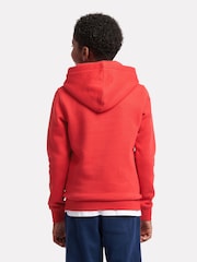 New Balance Red Kids French Terry Stacked 100% Cotton Logo Hoodie - Image 3 of 8