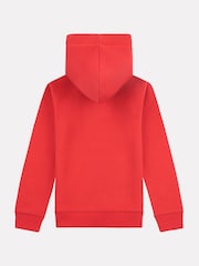 New Balance Red Kids French Terry Stacked 100% Cotton Logo Hoodie - Image 7 of 8