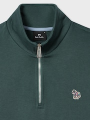 PS Paul Smith Regular Fit Quarter Zip Logo Sweatshirt Jumper - Image 5 of 7