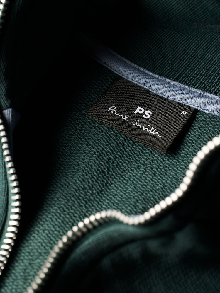 PS Paul Smith Regular Fit Quarter Zip Logo Sweatshirt Jumper - Image 7 of 7