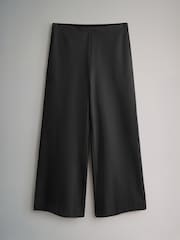 The Set Black/Navy 2 Pack Ponte Pinstripe Wide Leg Trousers - Image 3 of 5
