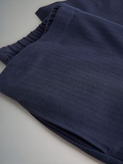 The Set Black/Navy 2 Pack Ponte Pinstripe Wide Leg Trousers - Image 5 of 5