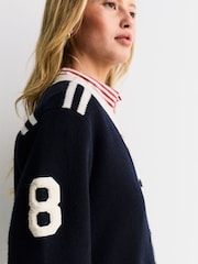 Sea New York Blue Arther Varsity Knit Cardigan - Image 5 of 7
