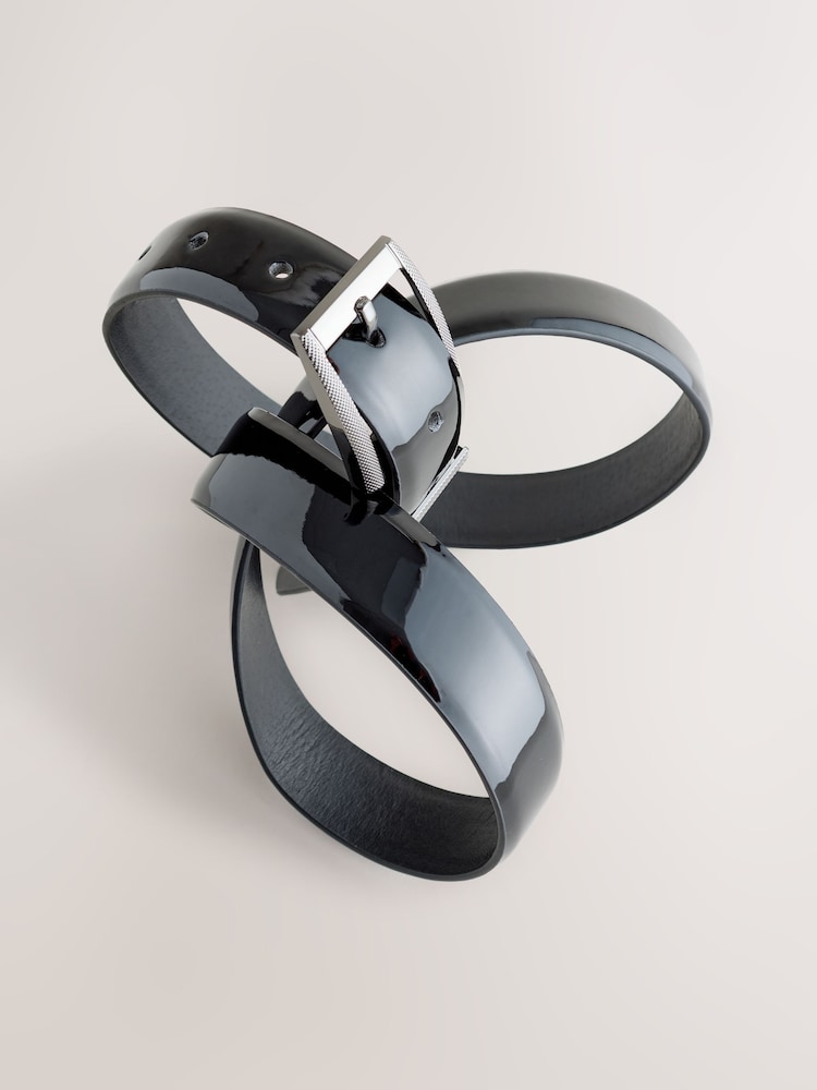 Black Patent Belt - Image 2 of 3