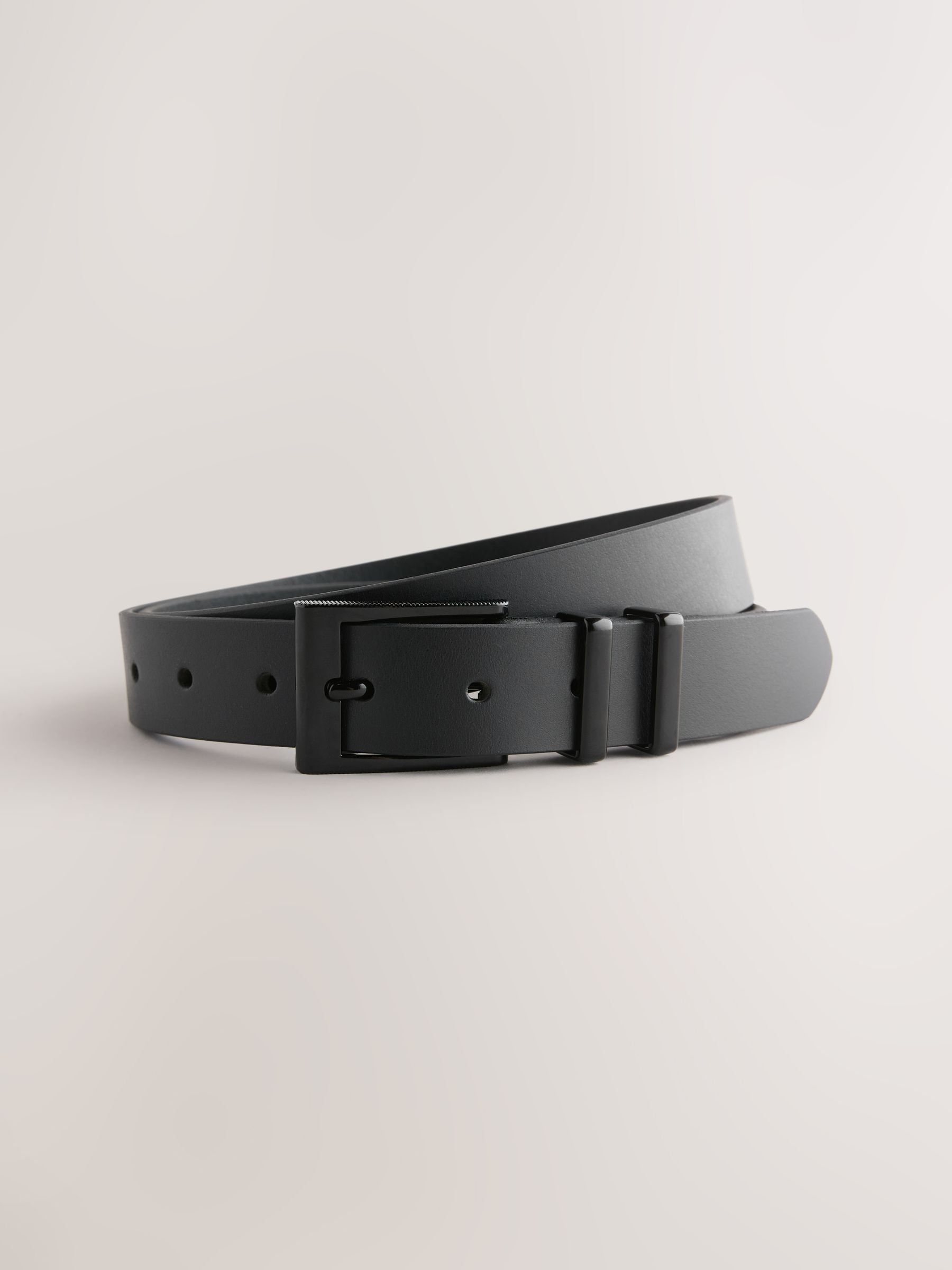X サントス ブラックレザーベルト Belt, Santos de Cartier