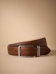 Brown Signature Leather Belt With Metal Keeperloop - Image 1 of 3