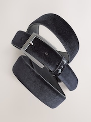 Black Velvet Belt With Stud Detail - Image 2 of 3