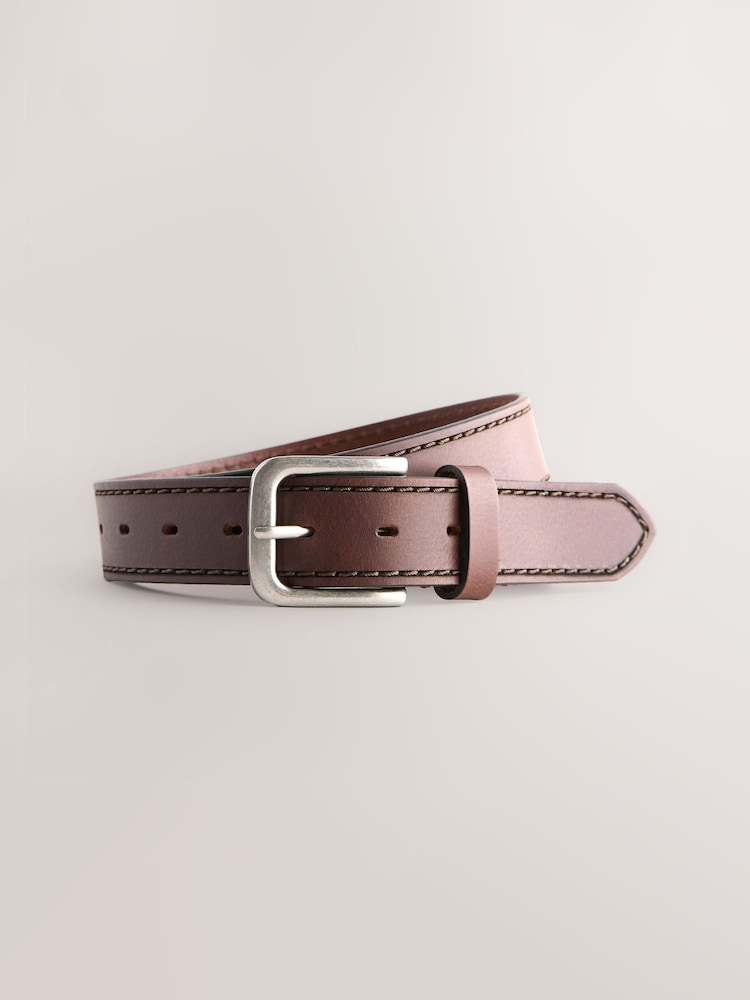 Brown Casual Leather Belt - Image 2 of 4