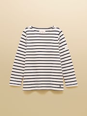 Joules Girls' Harbour Navy Blue Long Sleeve Jersey Top - Image 1 of 4