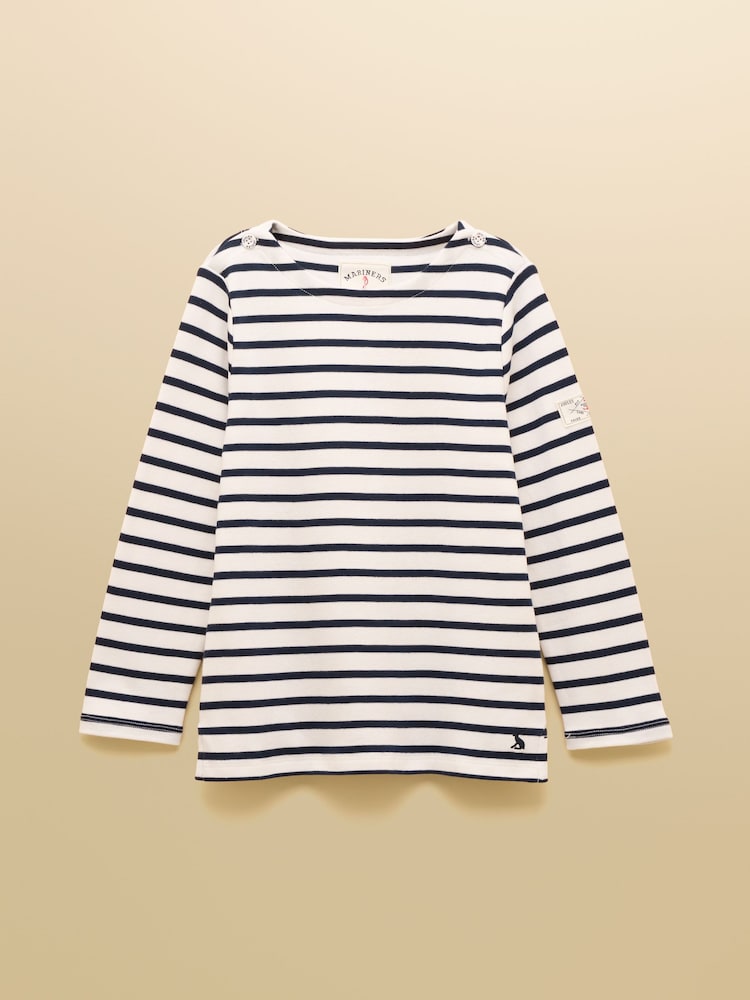 Joules Girls' Harbour Navy Blue Long Sleeve Jersey Top - Image 1 of 4