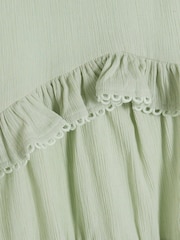 River Island Green Girls Tiered Lace Frill Dress - Image 4 of 4