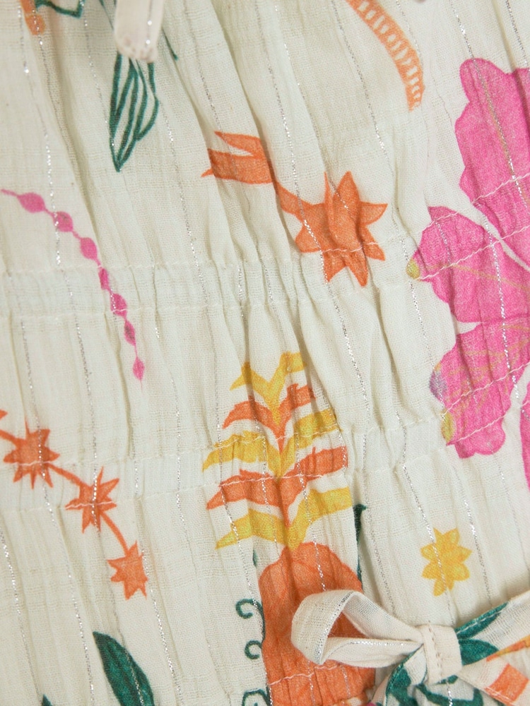 River Island White Girls Floral Print Mini Dress - Image 4 of 4