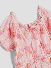 River Island Girls Floral Lurex Skirt Set - Image 4 of 5