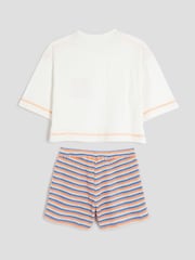 River Island White Girls Crochet Pocket Shorts Set - Image 3 of 5