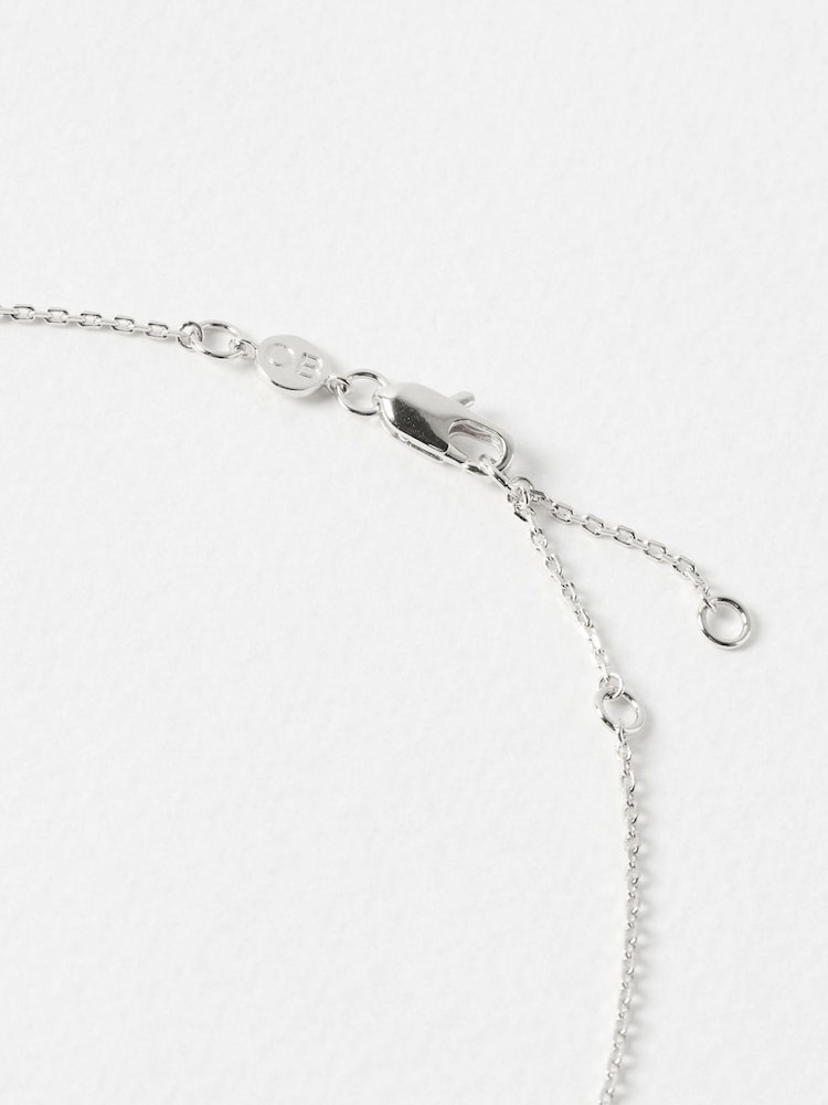 Oliver Bonas Silver Tone Elio Sun Charm Sterling Pendant Necklace - Image 3 of 3