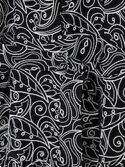 Oliver Bonas Black & White Contrast Broderie Tiered Mini Dress - Image 8 of 8