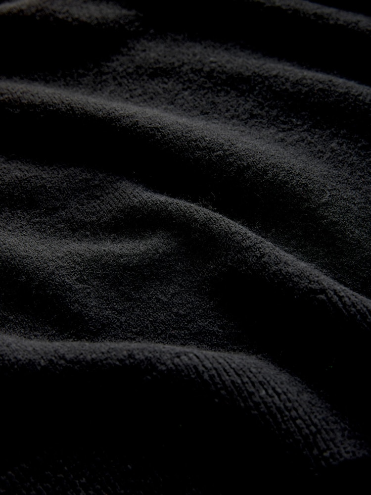 Black Embellished Bows Slim Super Soft Crew Neck Cardigan with Wool - Image 2 of 3 Black Embellished Bows Slim Super Soft Crew Neck Cardigan with Wool - Image 2 of 3