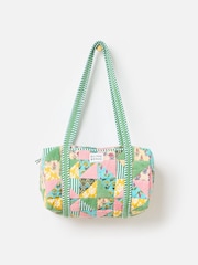 Oliver Bonas Pink Patchwork 100% Cotton Weekend Bag - Image 2 of 7