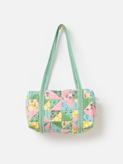Oliver Bonas Pink Patchwork 100% Cotton Weekend Bag - Image 3 of 7