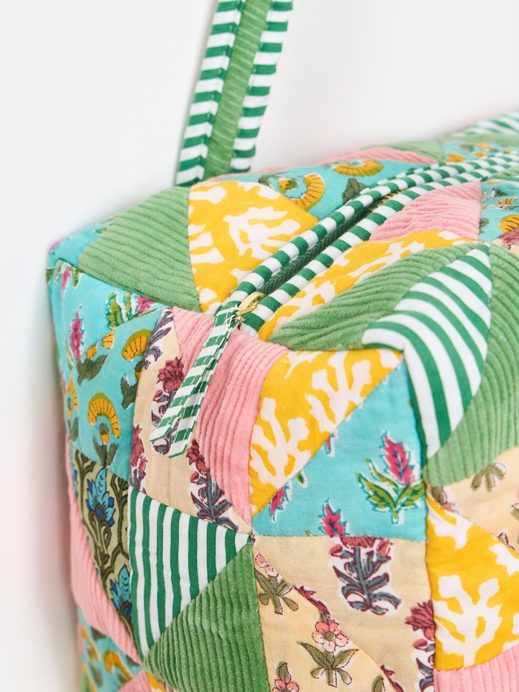 Buy Oliver Bonas Pink Patchwork 100% Cotton Weekend Bag from Next USA