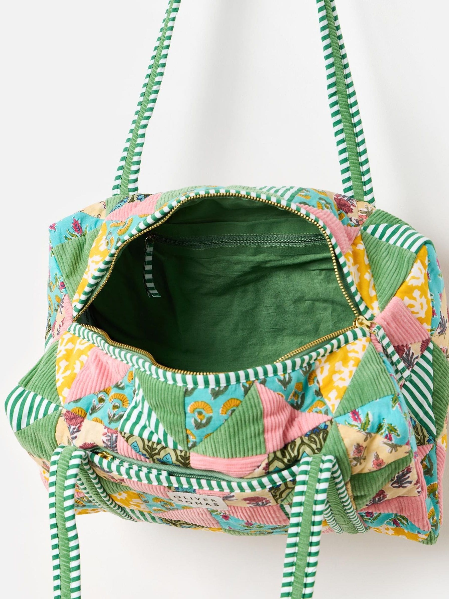 Buy Oliver Bonas Pink Patchwork 100% Cotton Weekend Bag from Next USA