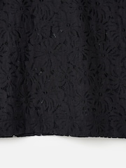 Oliver Bonas Black Floral Print Mesh T-Shirt - Image 5 of 5
