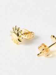 Oliver Bonas Gold Tone Elio Sun Stud Earrings - Image 3 of 4