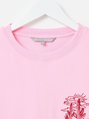 Oliver Bonas Cactus Embroidered 100% Cotton T-Shirt - Imagem 3 de 5