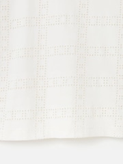 Oliver Bonas White Square Broderie 100% Cotton T-Shirt - Image 5 of 5