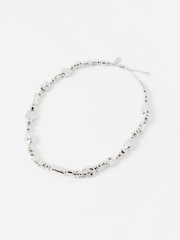 Oliver Bonas Silver Tone Charlie Bead Coloured Collar Necklace - Image 1 of 4