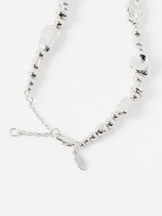 Oliver Bonas Silver Tone Charlie Bead Coloured Collar Necklace - Image 2 of 4