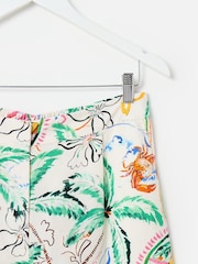 Oliver Bonas Multi Summer Tropical Print Wide Leg Trousers - Image 4 of 5
