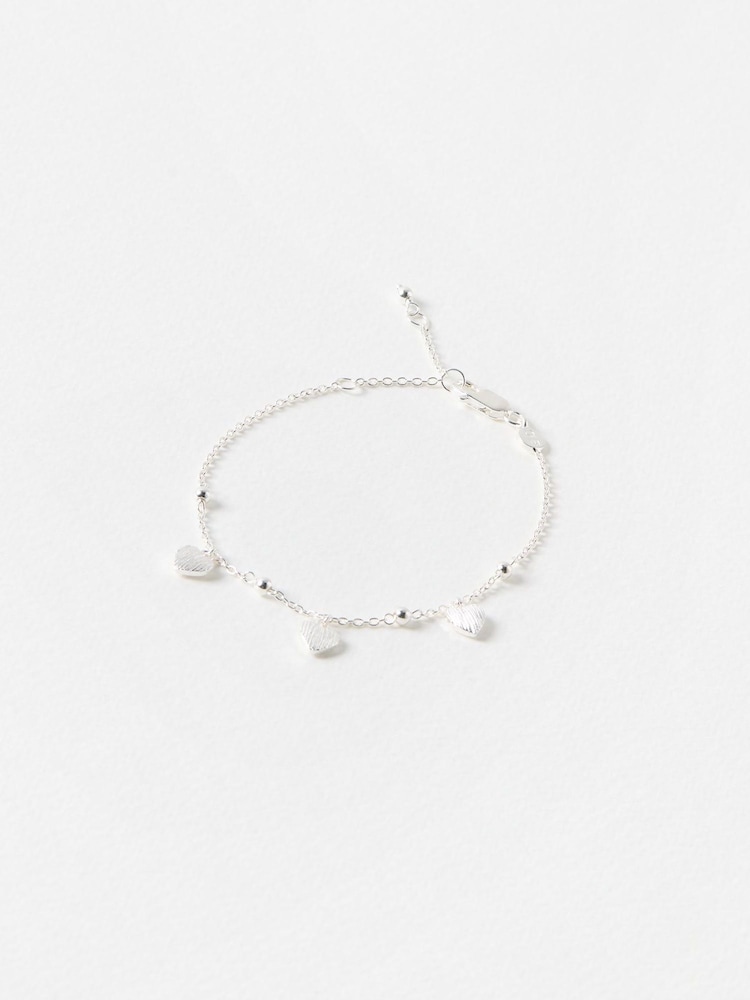 Oliver Bonas Silver Tone Hestia Heart Charm Bracelet - Image 1 of 4