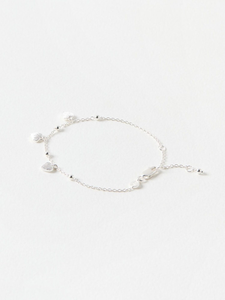 Oliver Bonas Silver Tone Hestia Heart Charm Bracelet - Image 2 of 4