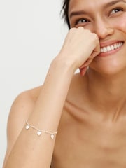 Oliver Bonas Silver Tone Hestia Heart Charm Bracelet - Image 4 of 4