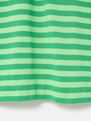 Oliver Bonas Green Striped V-Neck 100% Cotton T-Shirt - Image 5 of 5