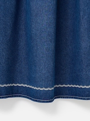 Oliver Bonas Denim Scallop Stitch Sleeveless Midi Dress - Изображение 8 из 8