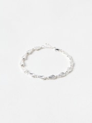 Oliver Bonas Silver Tone Talia Molten Shell Chain Bracelet - Image 1 of 3