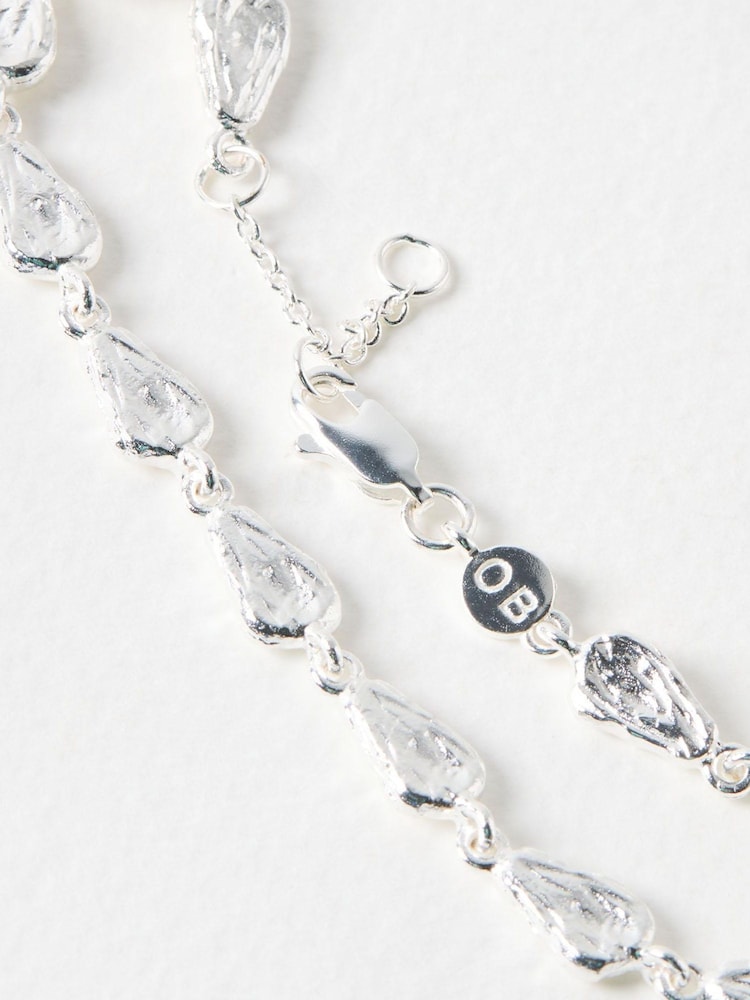 Oliver Bonas Silver Tone Talia Molten Shell Chain Bracelet - Image 3 of 3 Oliver Bonas Silver Tone Talia Molten Shell Chain Bracelet - Image 3 of 3