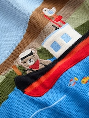 Blue Boat Knitted Crew Neck Jumper (3mths-7yrs) - Image 4 of 4