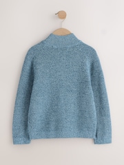 Blau - Textured Zip Through Knitted Cardigan (3-16yrs) - Bild 2 von 4