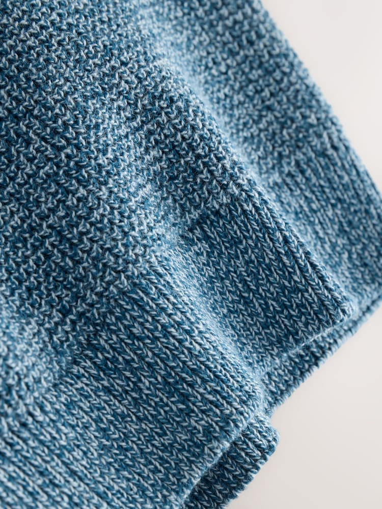 Blue Textured Zip Through Knitted Cardigan (3-16yrs) - Image 4 of 4 Blue Textured Zip Through Knitted Cardigan (3-16yrs) - Image 4 of 4