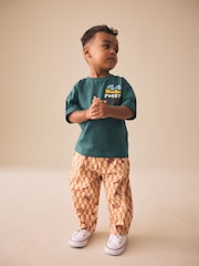 Orange Checkerboard Barrel Pull On Trousers (3mths-7yrs) (3mths-7yrs) - Image 5 of 7