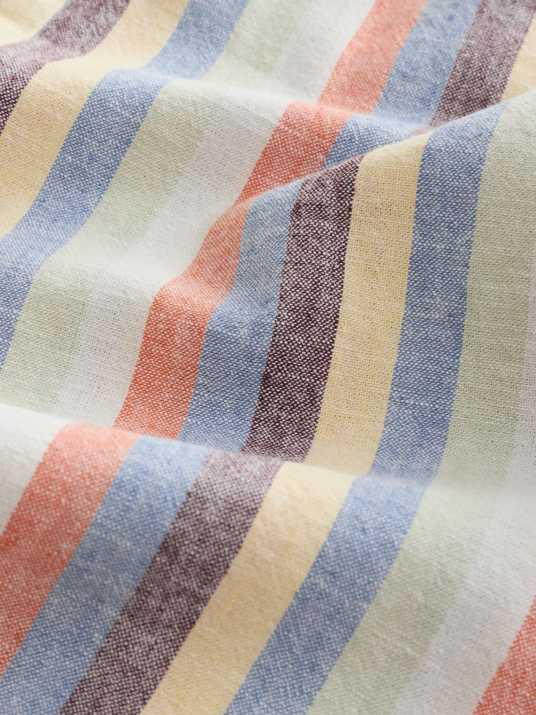 Buy Multi Stripe Wide Fit Linen Blend Pull on Trousers (3mths-7yrs
