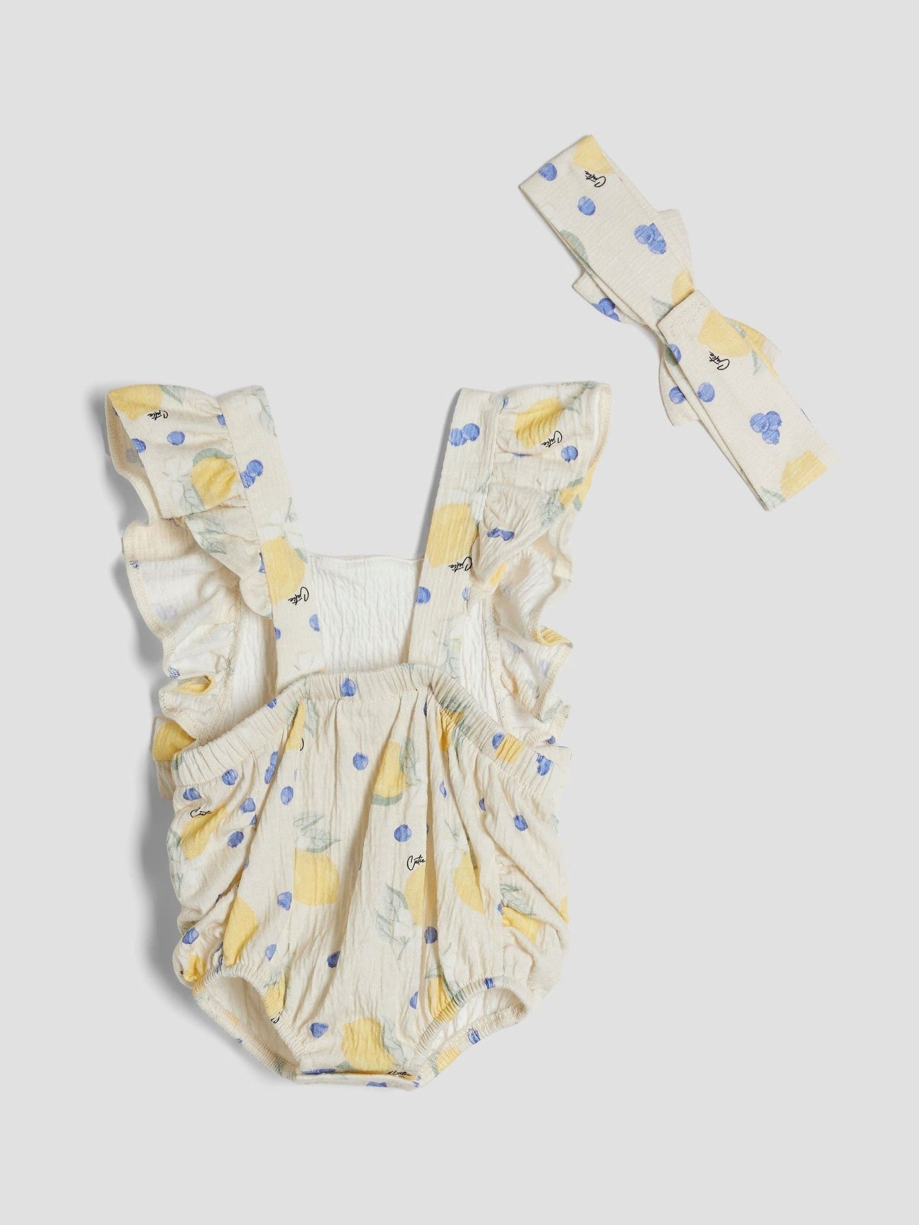 Buy River Island Cream Lemon Occasion Romper from the Next UK online shop