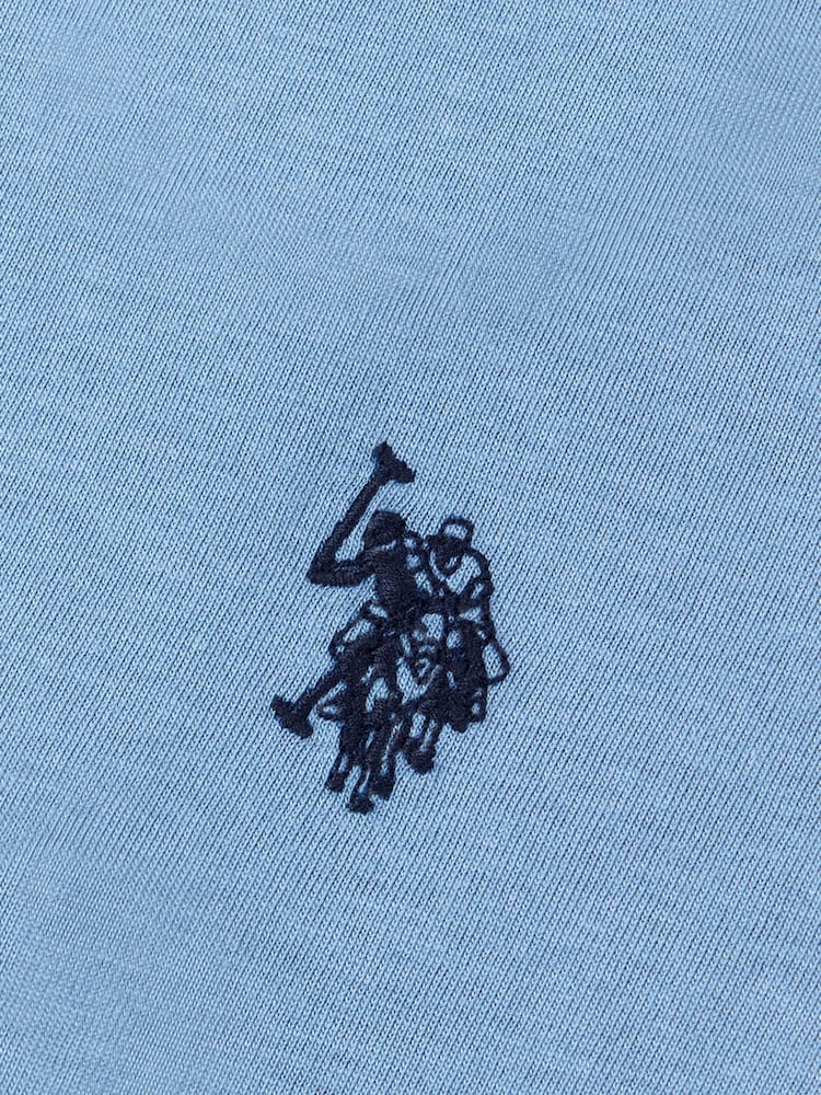 Коралловый с голубым - US Polo Assn. Футболка для мальчиков из 100% хлопка с принтом лошадей - Изображение 7 из 7