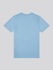 U.S. Polo Assn. Aqua Blue Large Boys Double Horsemen Graphic Print 100% Cotton T-Shirt - Image 2 of 3