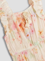 River Island Cream Girls Beach Jumpsuit - Image 3 of 4